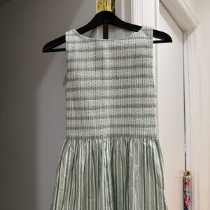 Hill House Green Striped Cosima Dress
